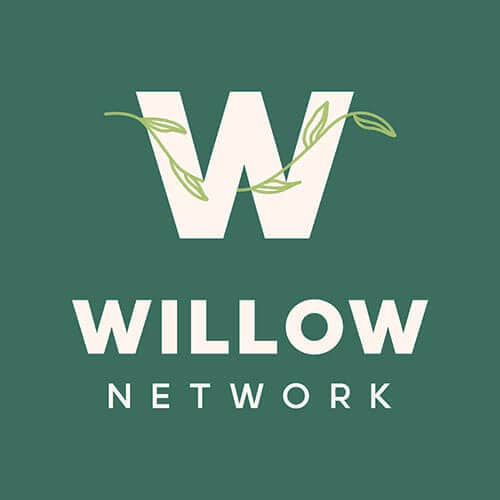 Willow Network logo with leaf design